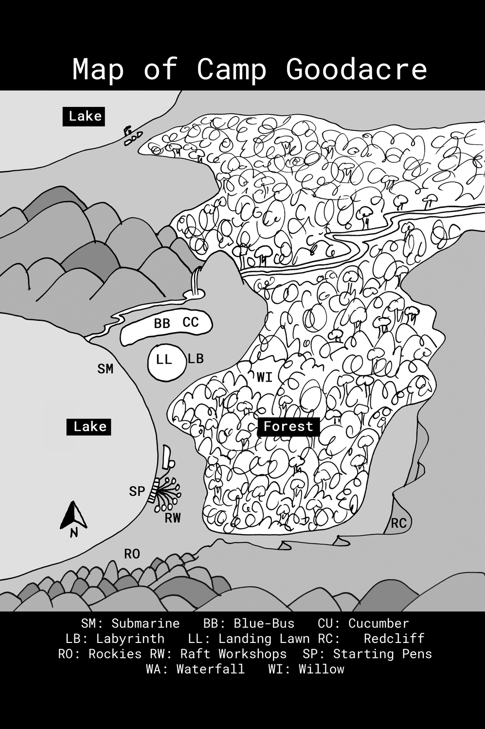 Camp Goodacre camp map